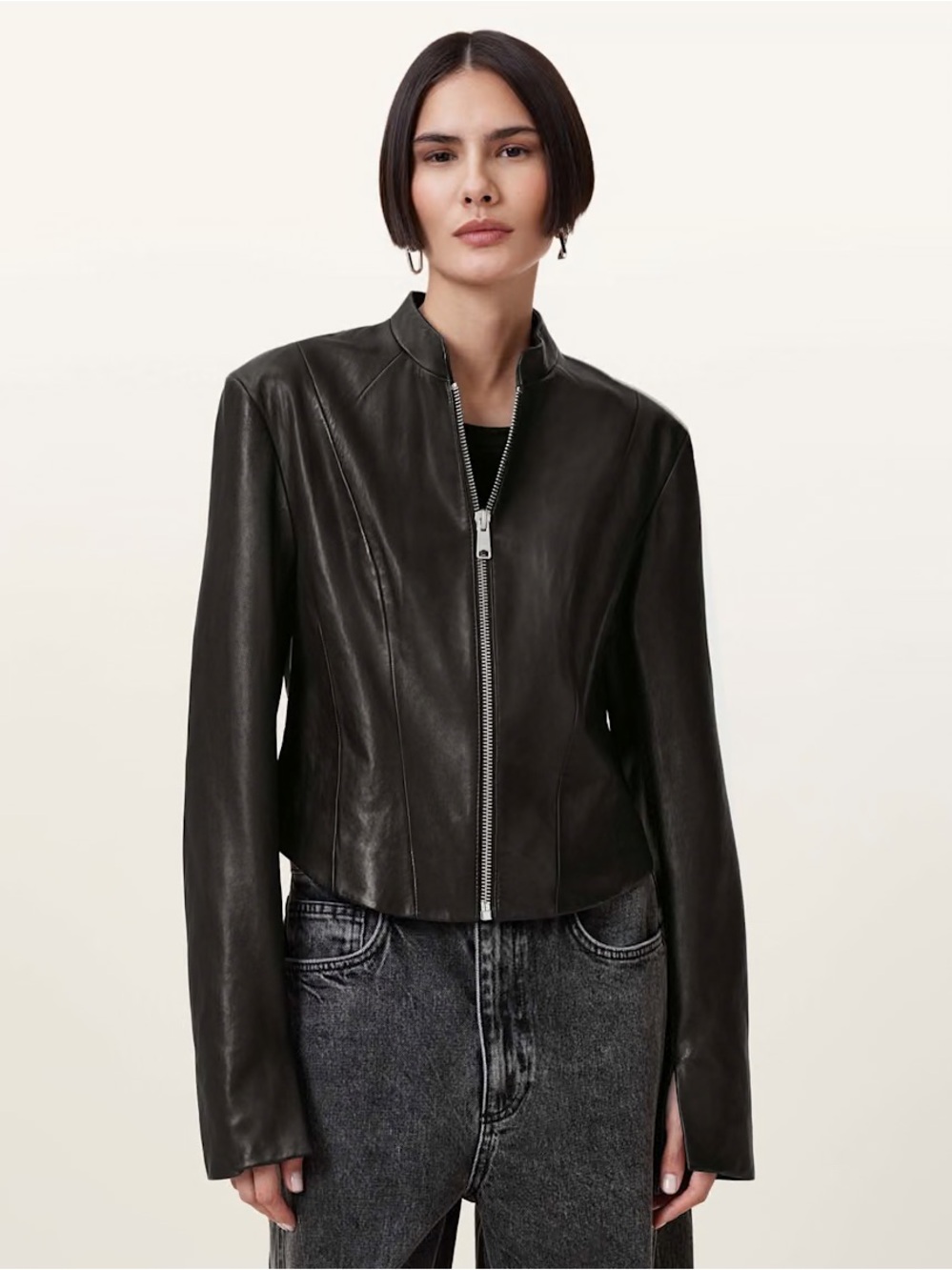 AllSaints Sadler Leather Jacket NWT sz 8